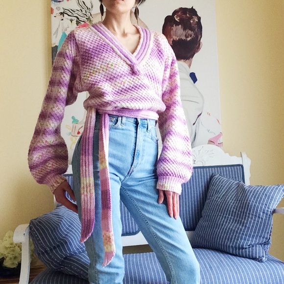 Sweaters - ✨(-50% 2+items) Stripe sweater balloon sleeve